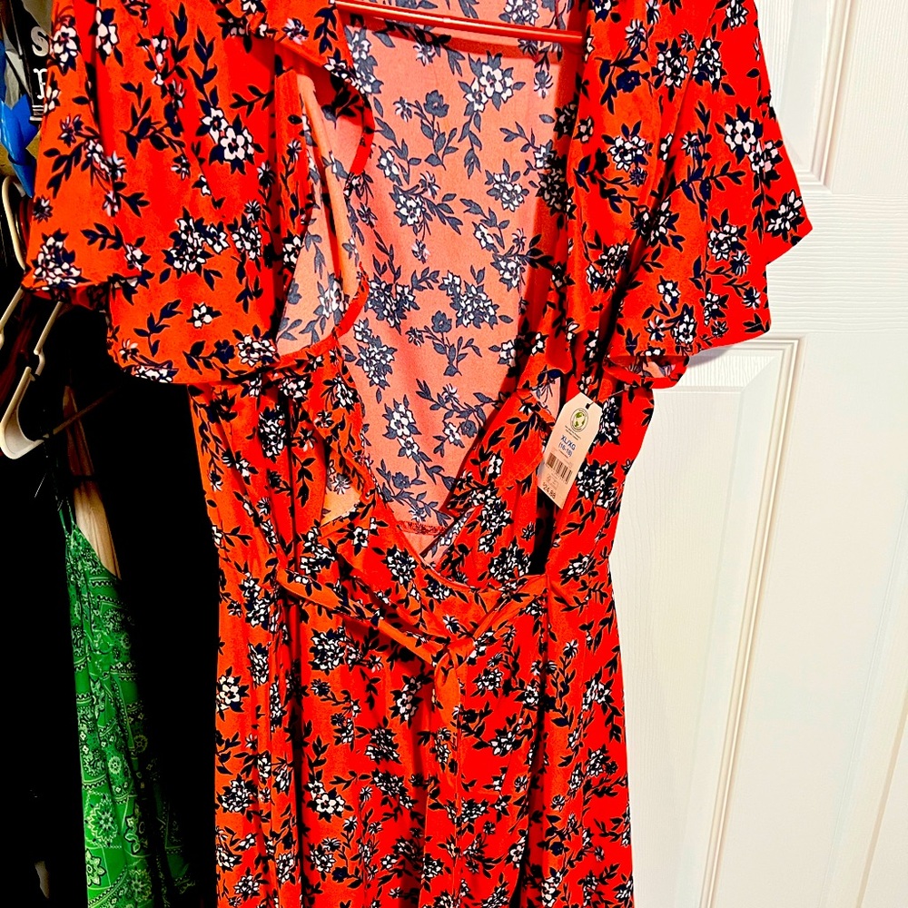 Wrap around tie dress